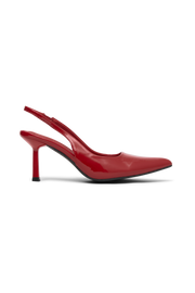 Dasha Patent Sling Back Heels - Red