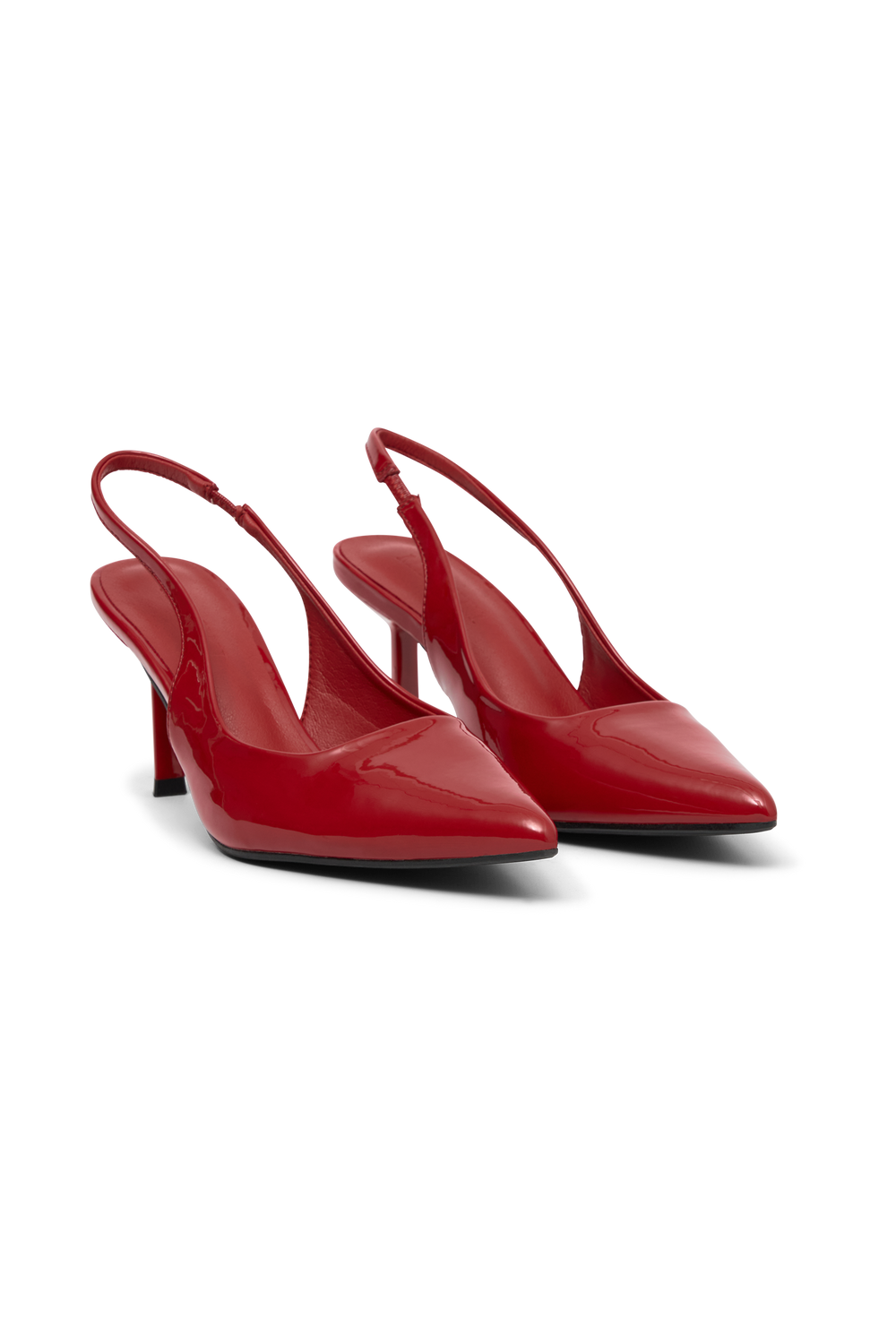 Dasha Patent Sling Back Heels - Red