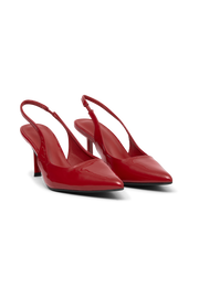 Dasha Patent Sling Back Heels - Red