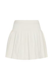 Beverly Knit Pleated Mini Skirt - Ivory