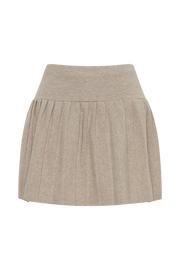 Beverly Knit Pleated Mini Skirt - Oak