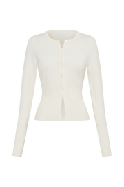 Reese Fitted Knit Cardigan - Ivory