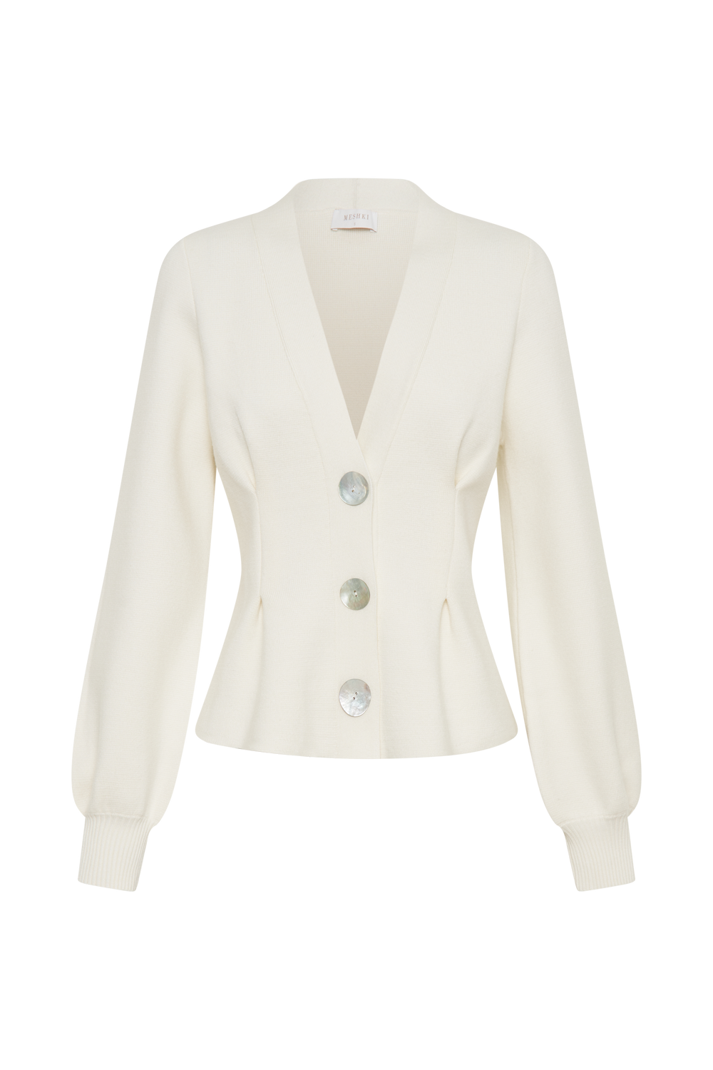 Beverly Knit Cinched Cardigan - Ivory