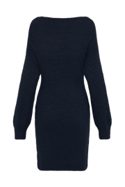 Rafferty Boat Neck Knit Mini Dress - Navy