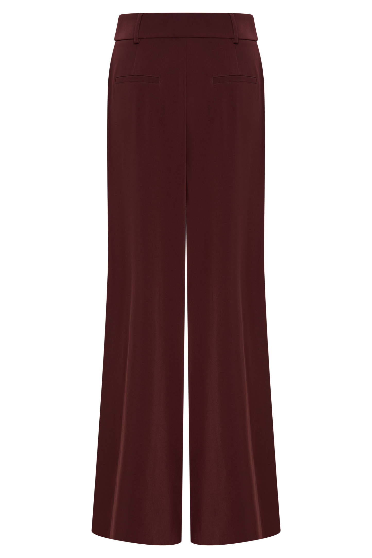 Jacqueline Pleated Wide Leg Pants - Mahogany