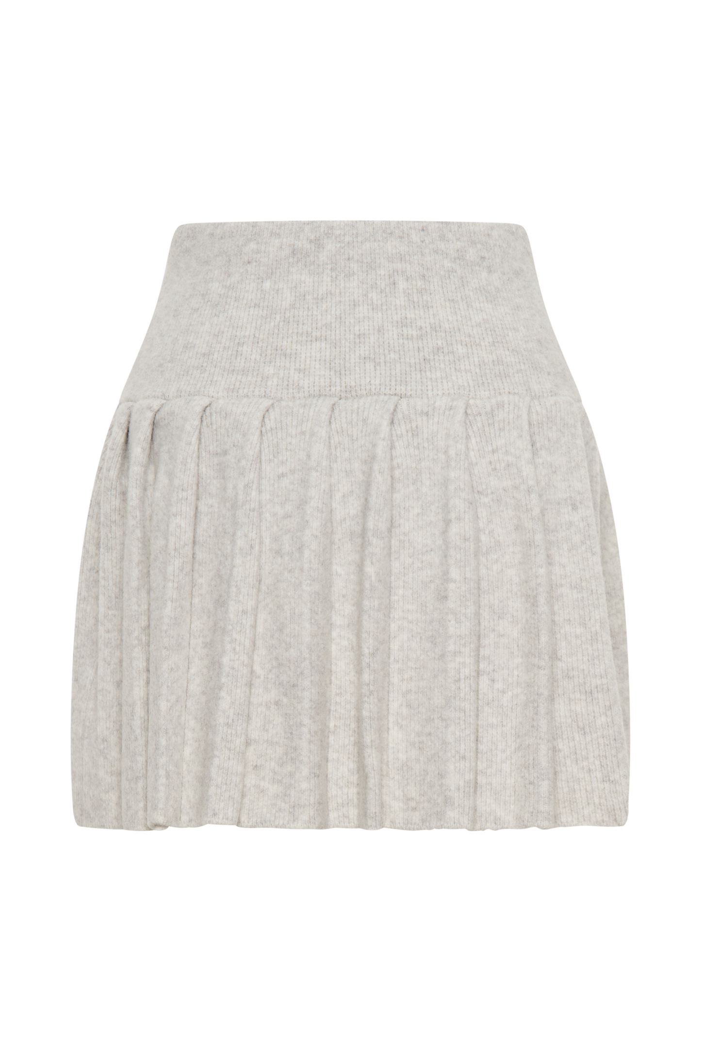 Grey pleated knit skirt best sale