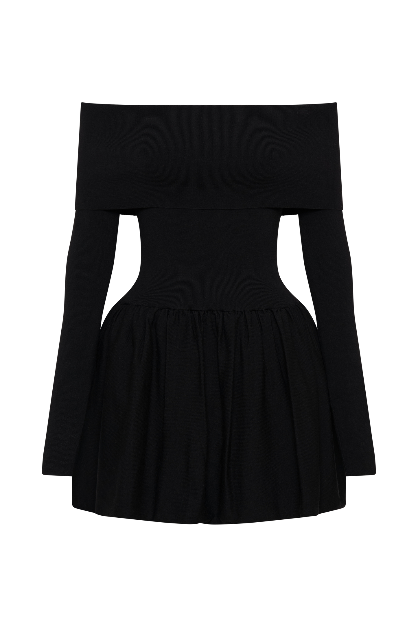 Atlanta Long Sleeve Mini Dress - Black