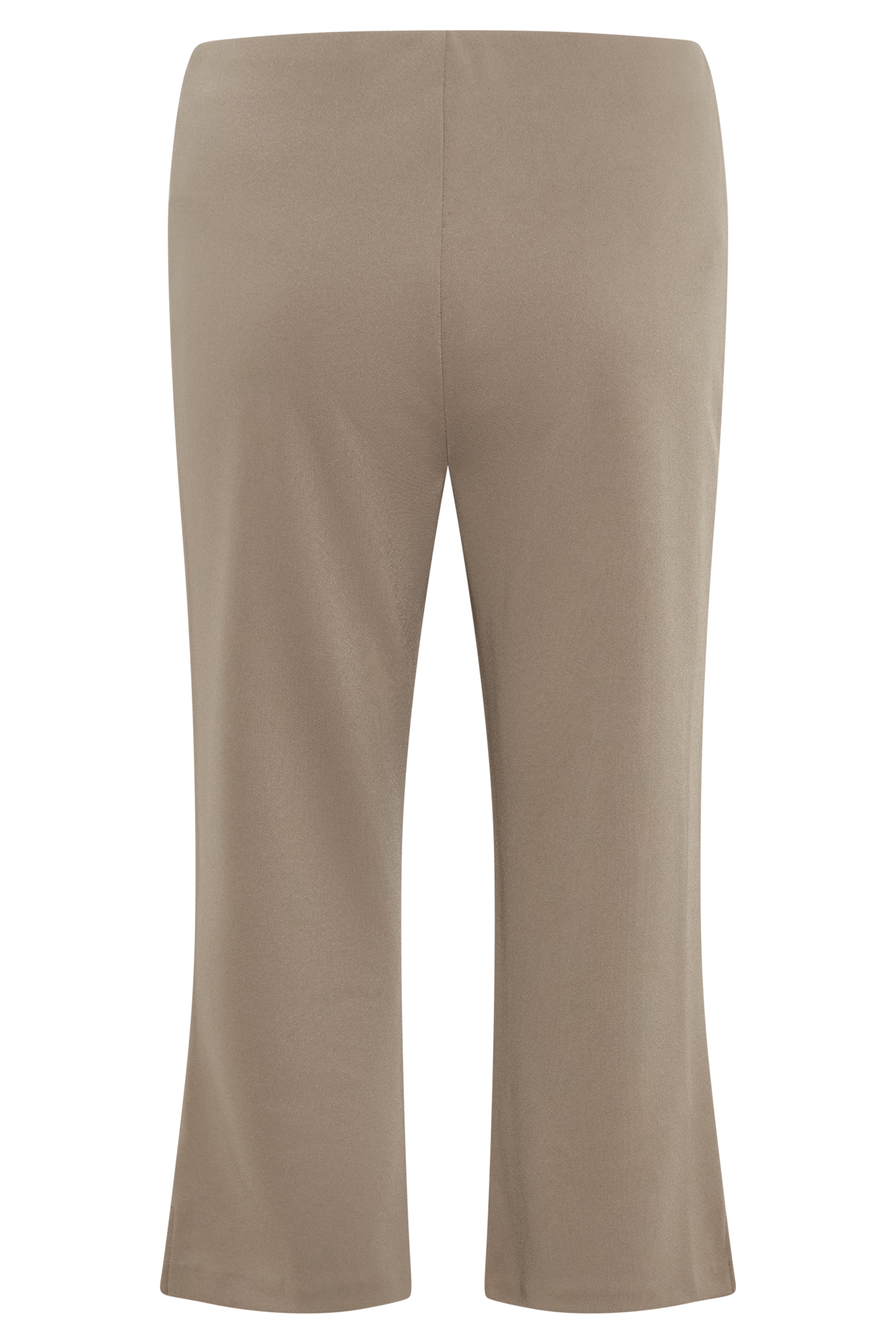 Layla Flared Crepe Capri Pants - Mushroom