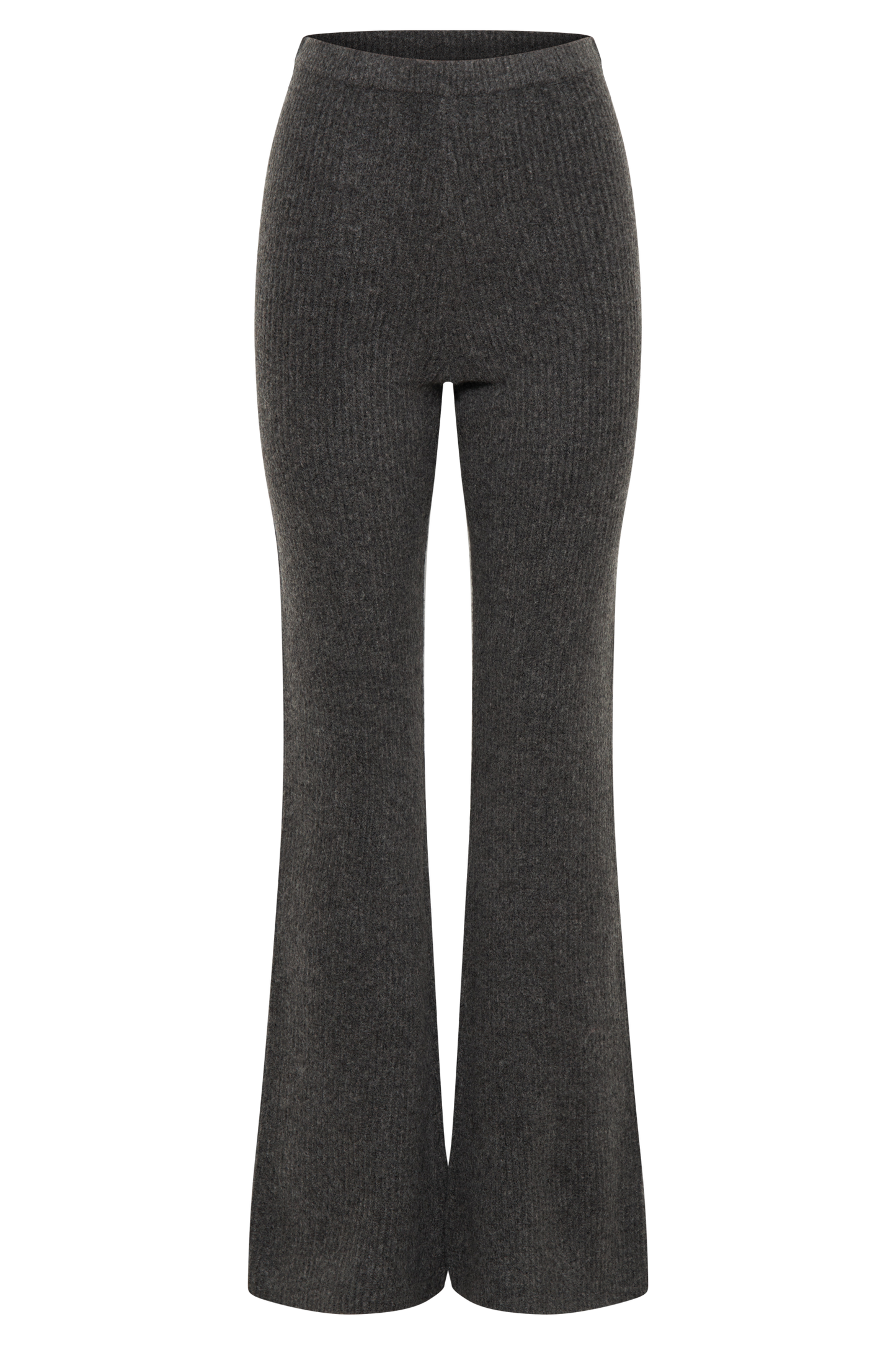 Shyann Straight Leg Knit Pant - Charcoal Marle