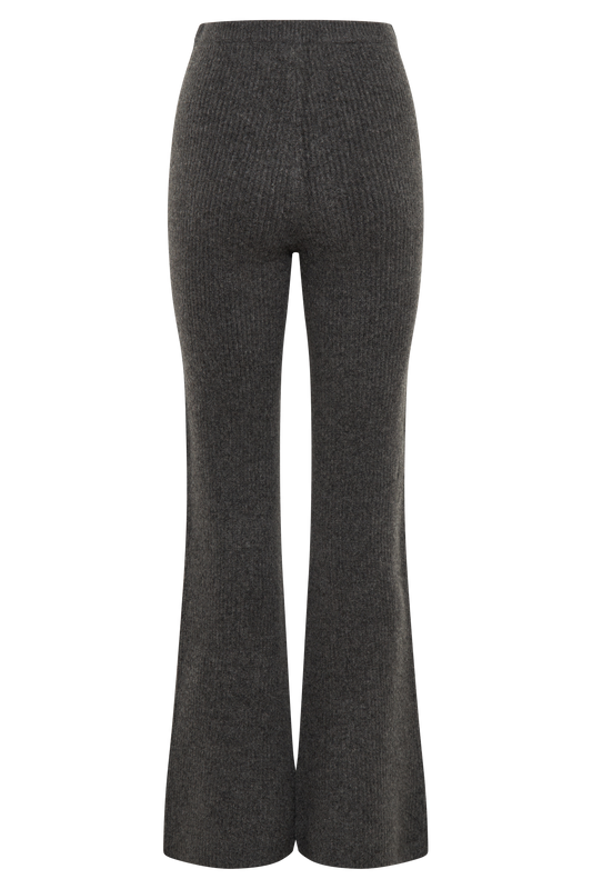 Shyann Straight Leg Knit Pant - Charcoal Marle