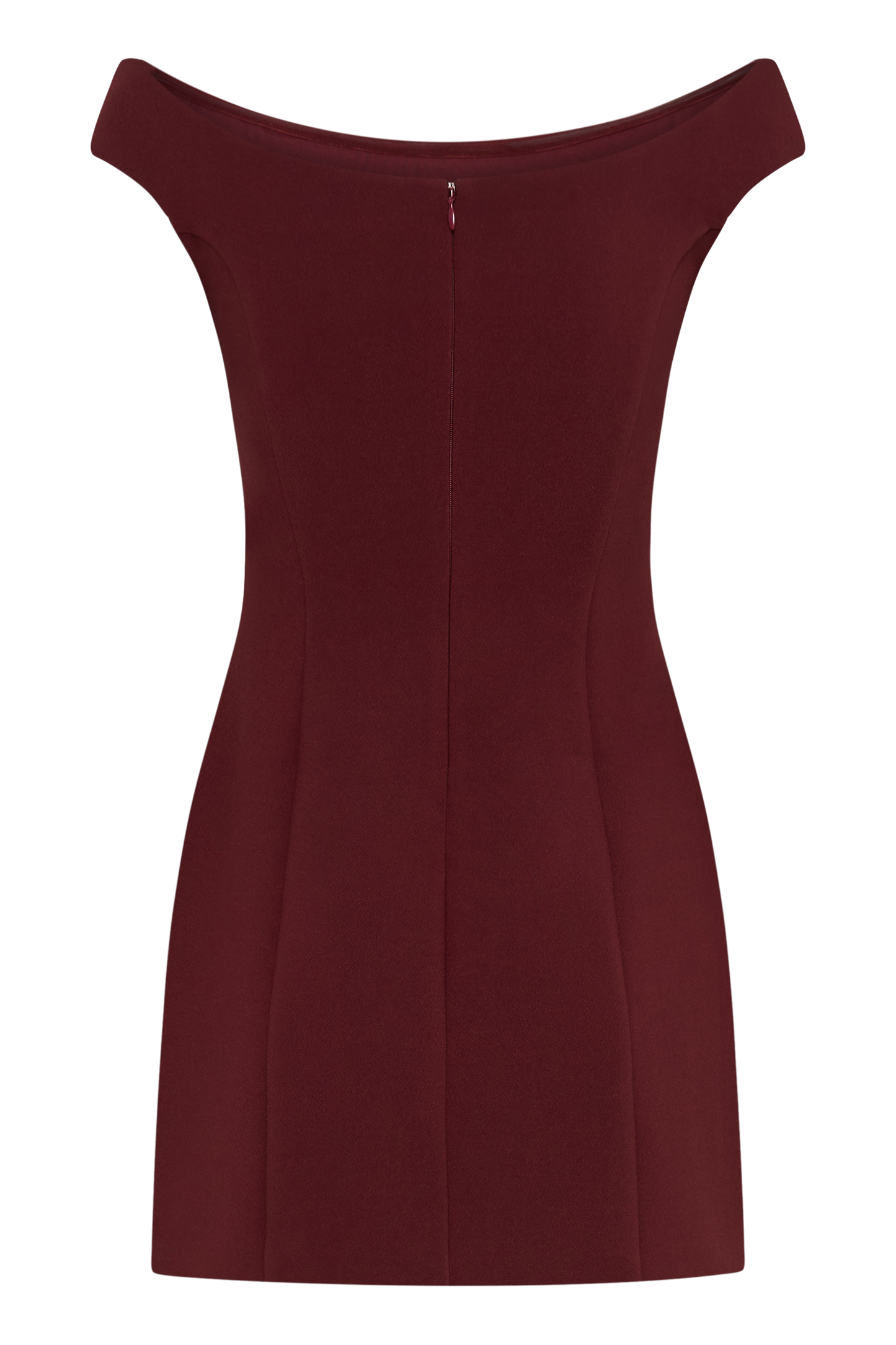 Cassidy Crepe Off Shoulder Mini Dress - Merlot