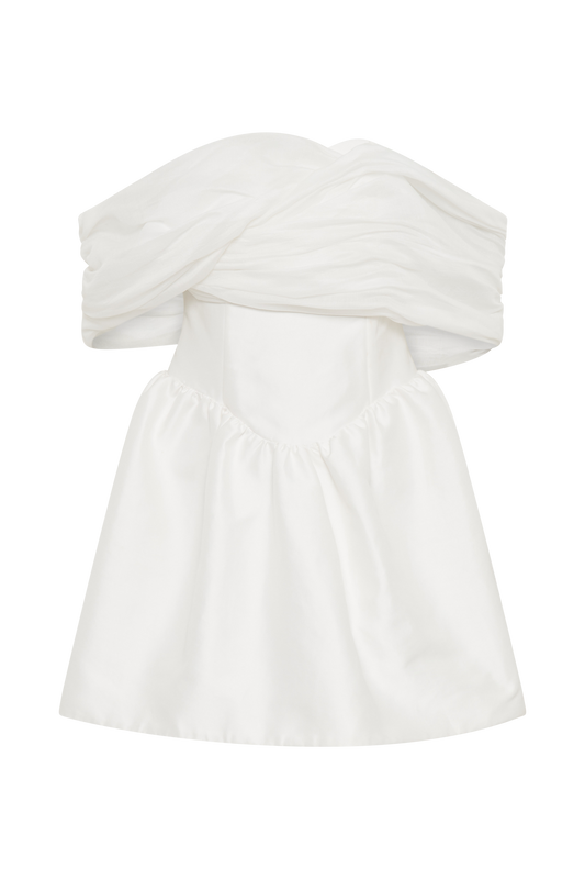 Tessa Structured Mini Dress - White