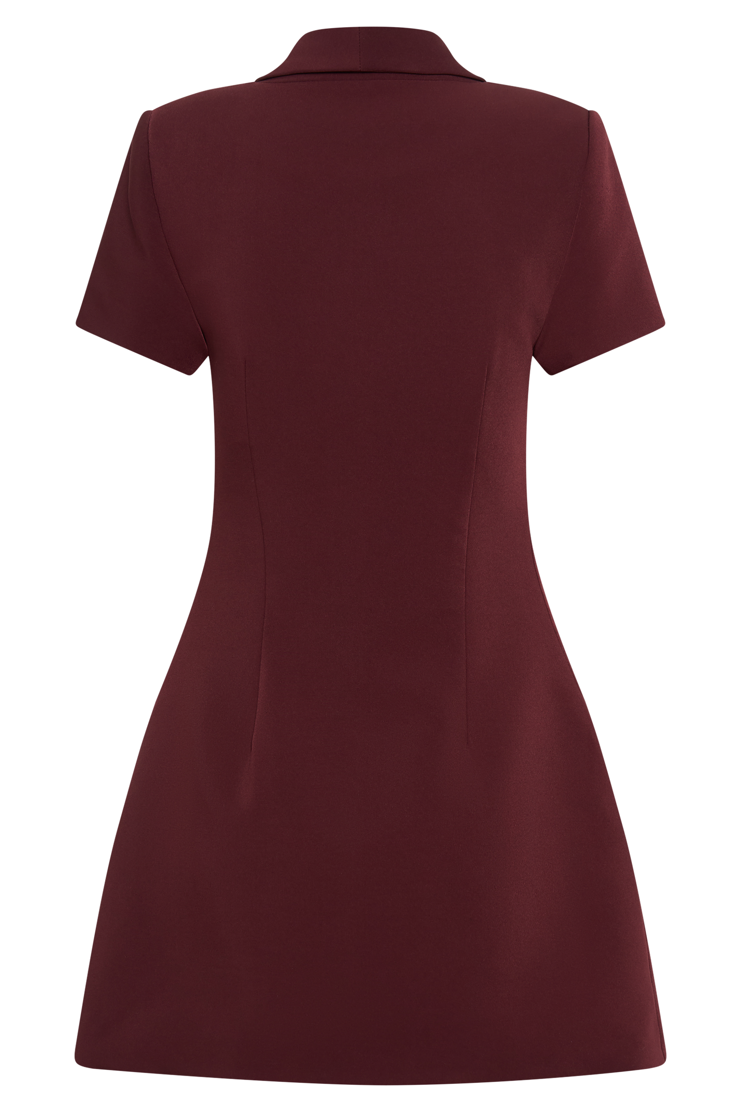 Paolina Collared Suiting Mini Dress - Plum