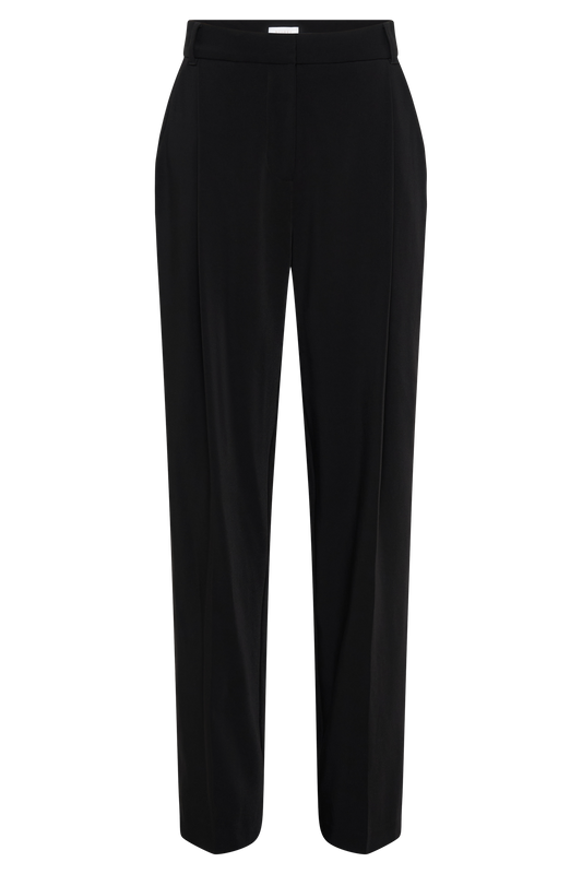 Amelie Suiting Straight Leg Pants - Black