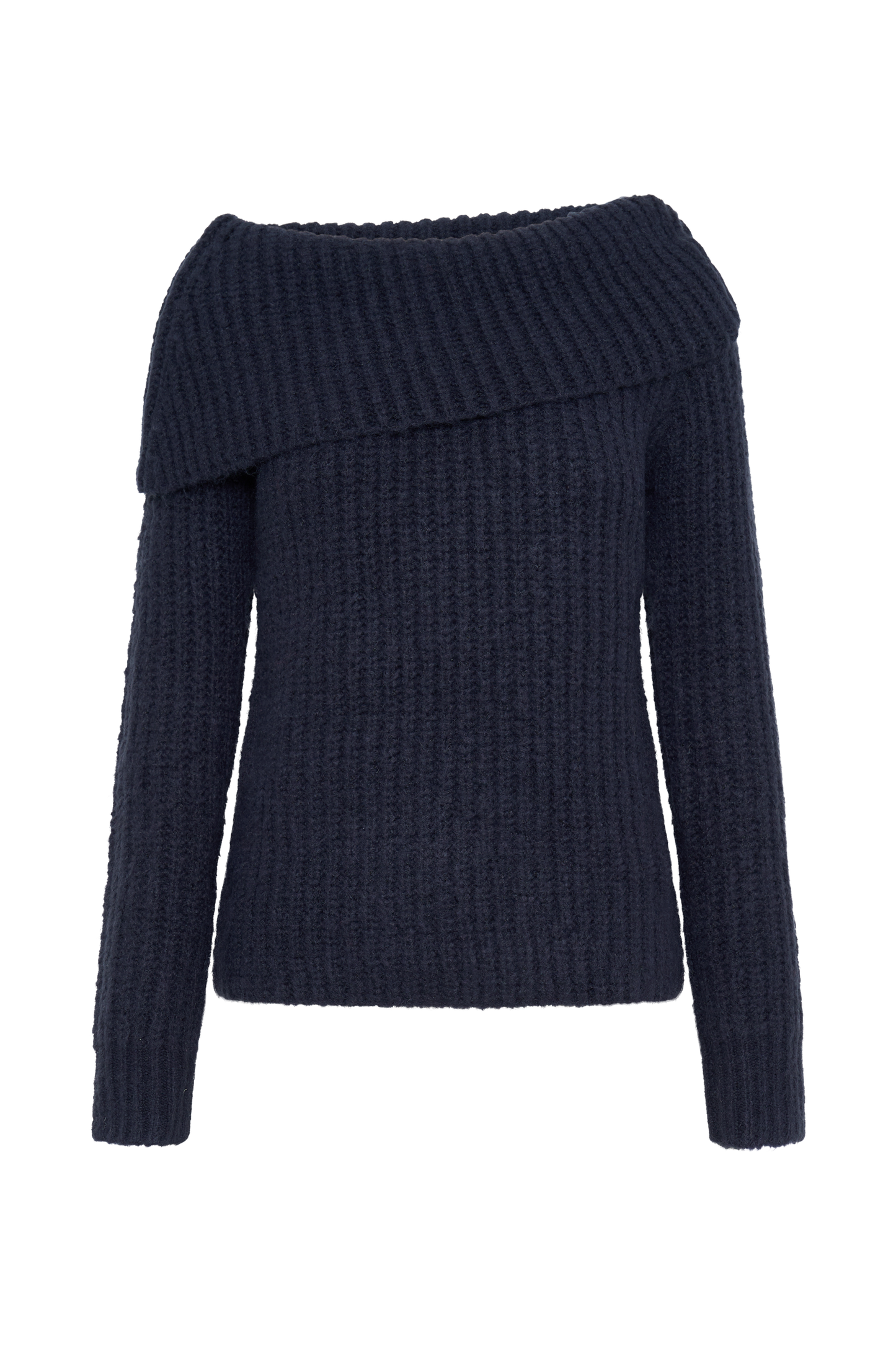 Alicia Off Shoulder Knit Top - Dark Navy