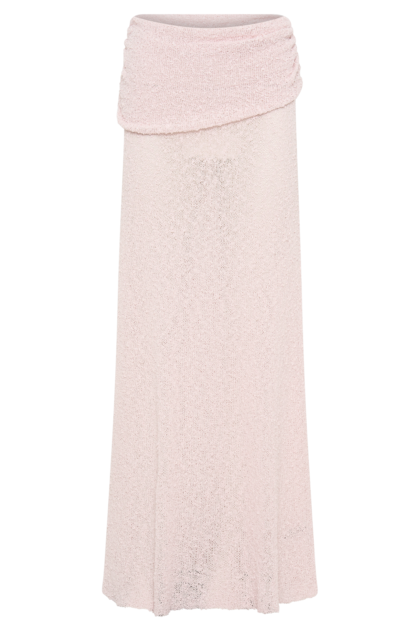 Petra Ruched Knit Maxi Skirt - Misty Rose