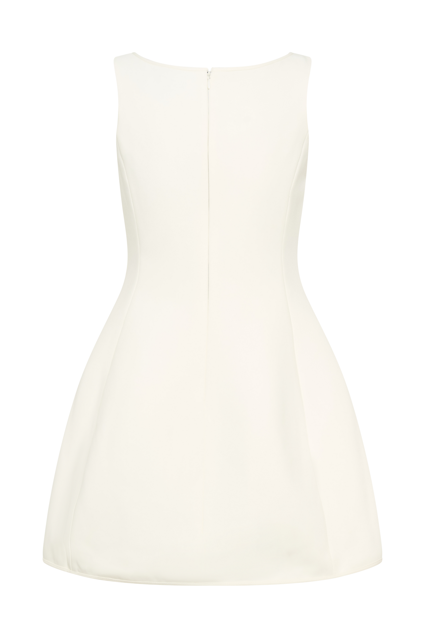 Evanna Sleeveless Suiting Mini Dress - Ivory