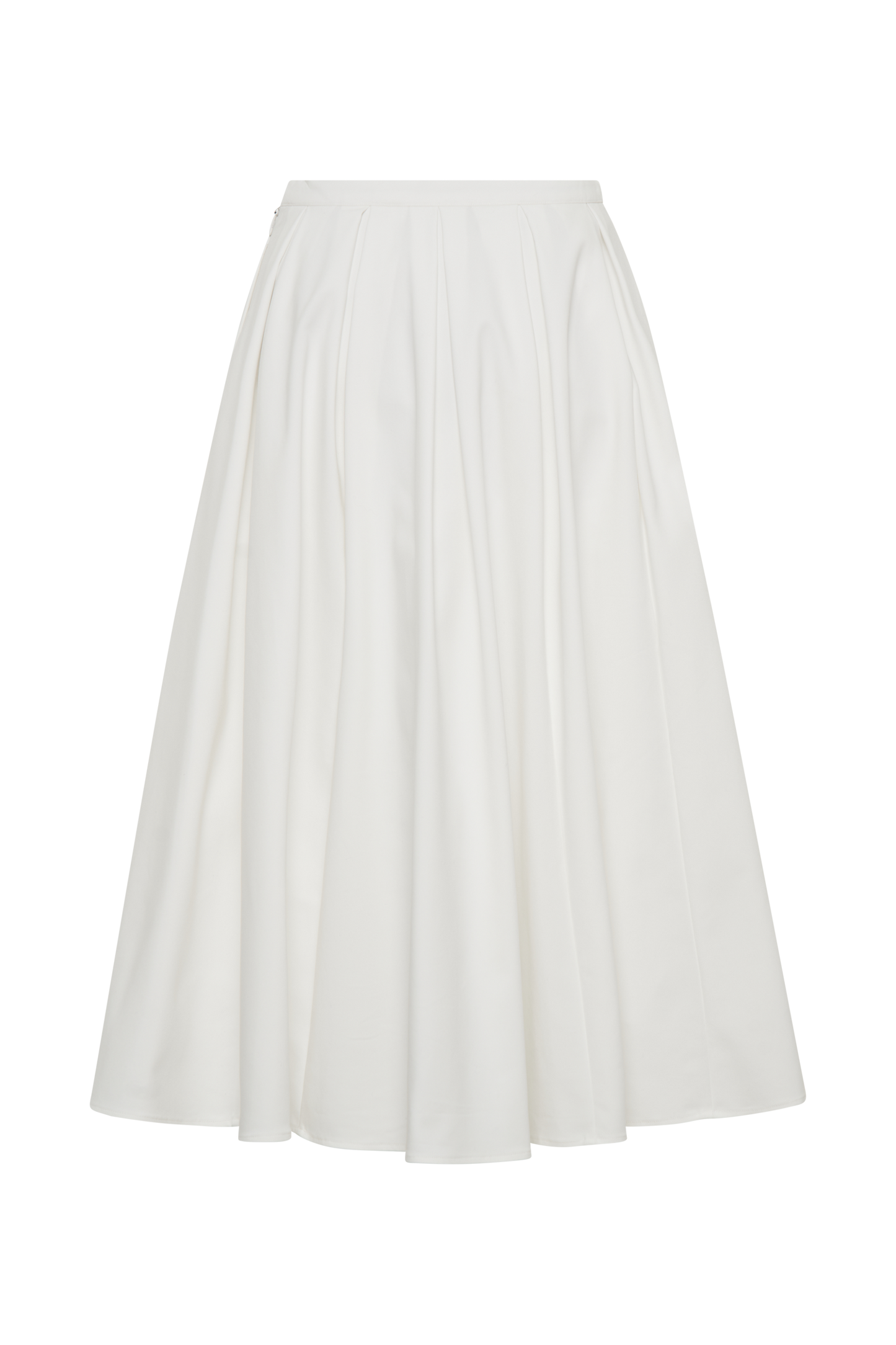 Jemima Cotton Midi Skirt - White