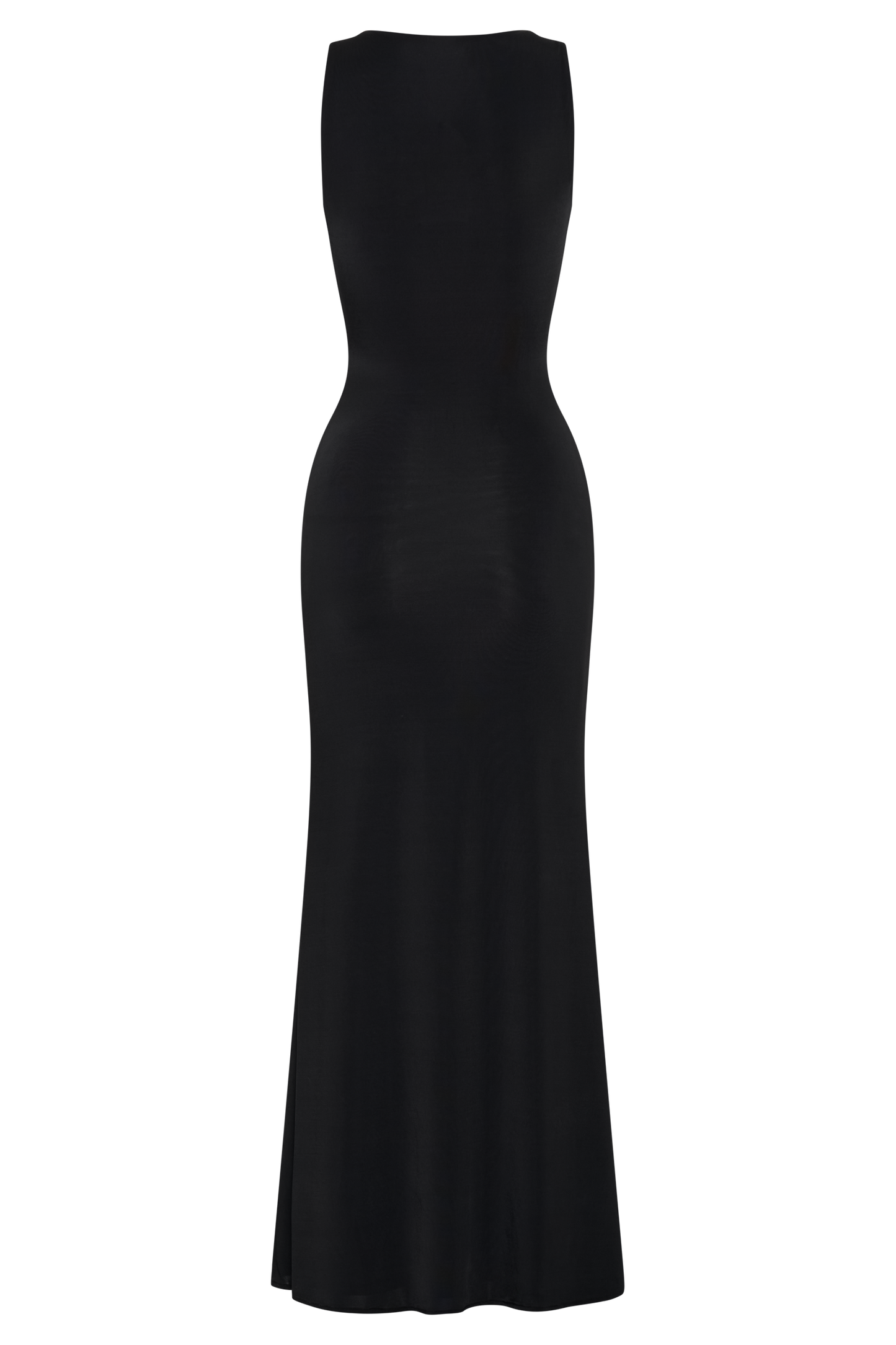 Beck Plunge Maxi Dress With Floral Hardware - Black