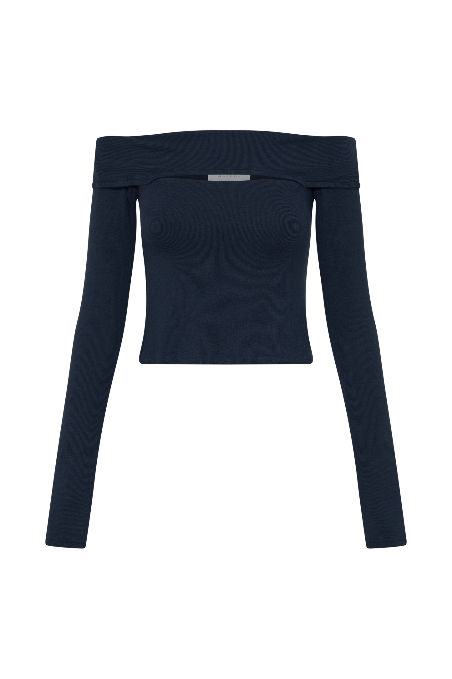 Briah Cut Out Modal Long Sleeve Top - Dark Navy