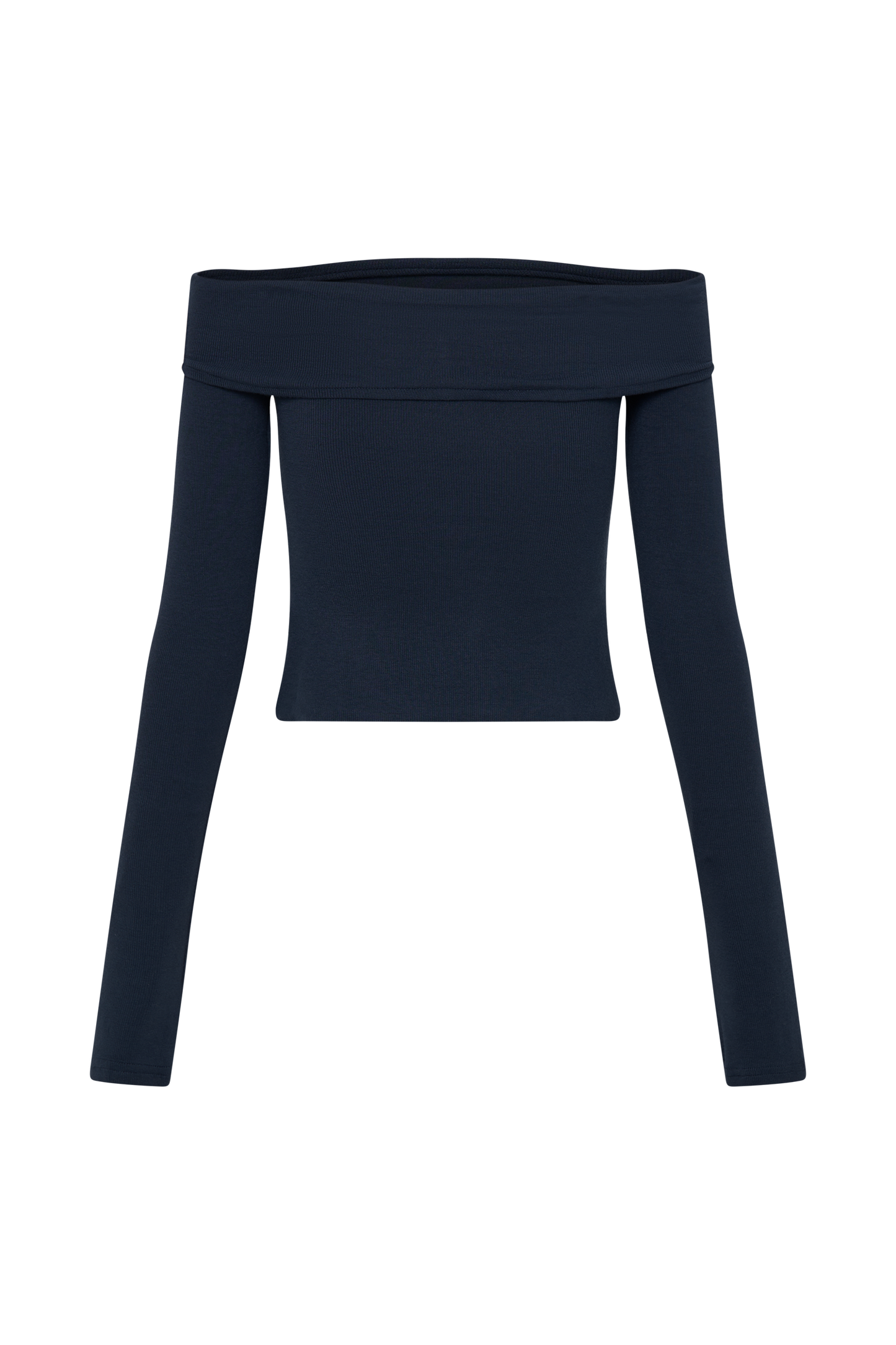 Briah Cut Out Modal Long Sleeve Top - Dark Navy