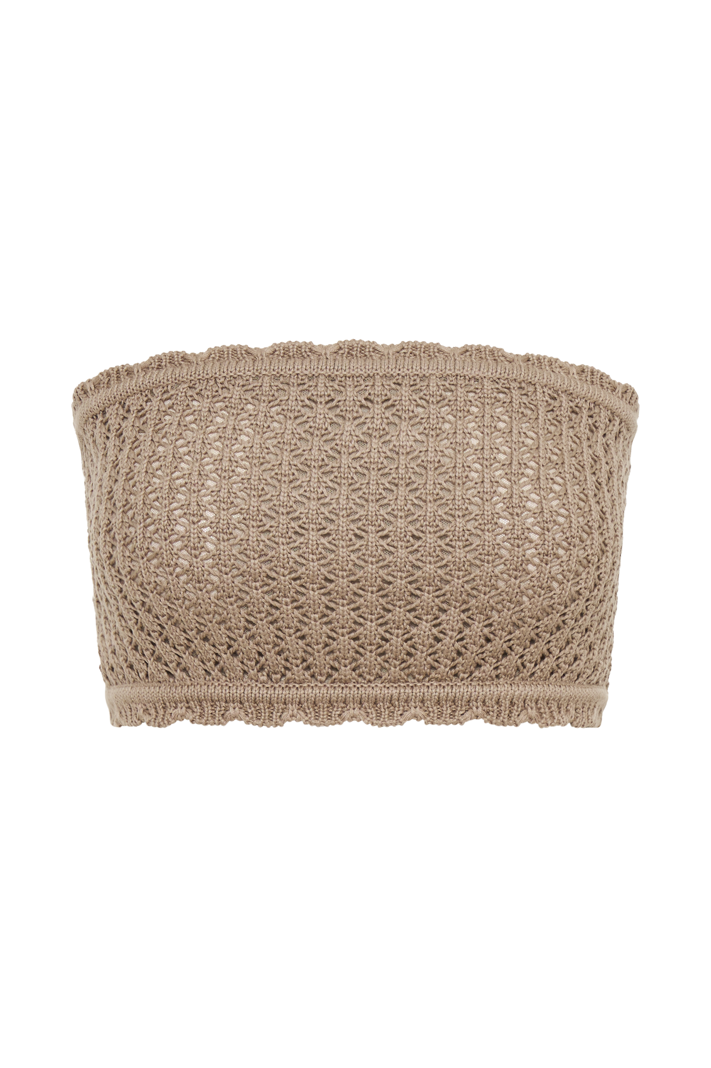 Serina Knit Crop Top - Taupe