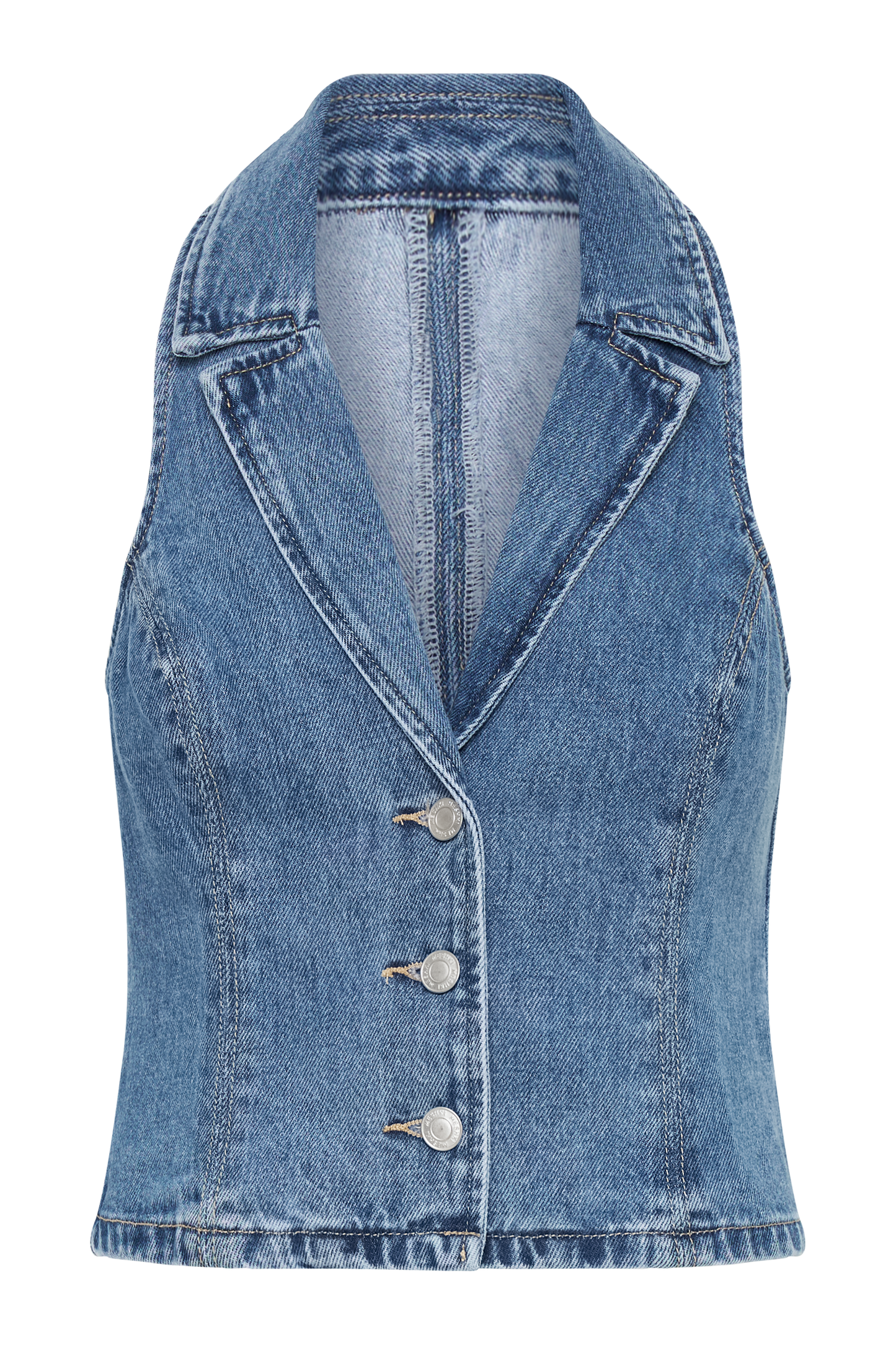 Vivienne Denim Vest - 70'S Blue