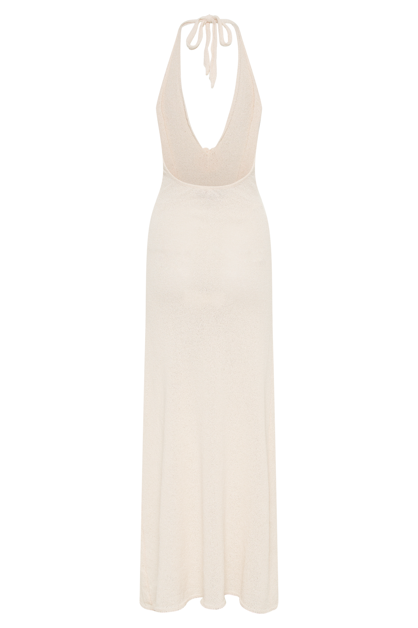 Cherie Knit Halter Maxi Dress - Nude