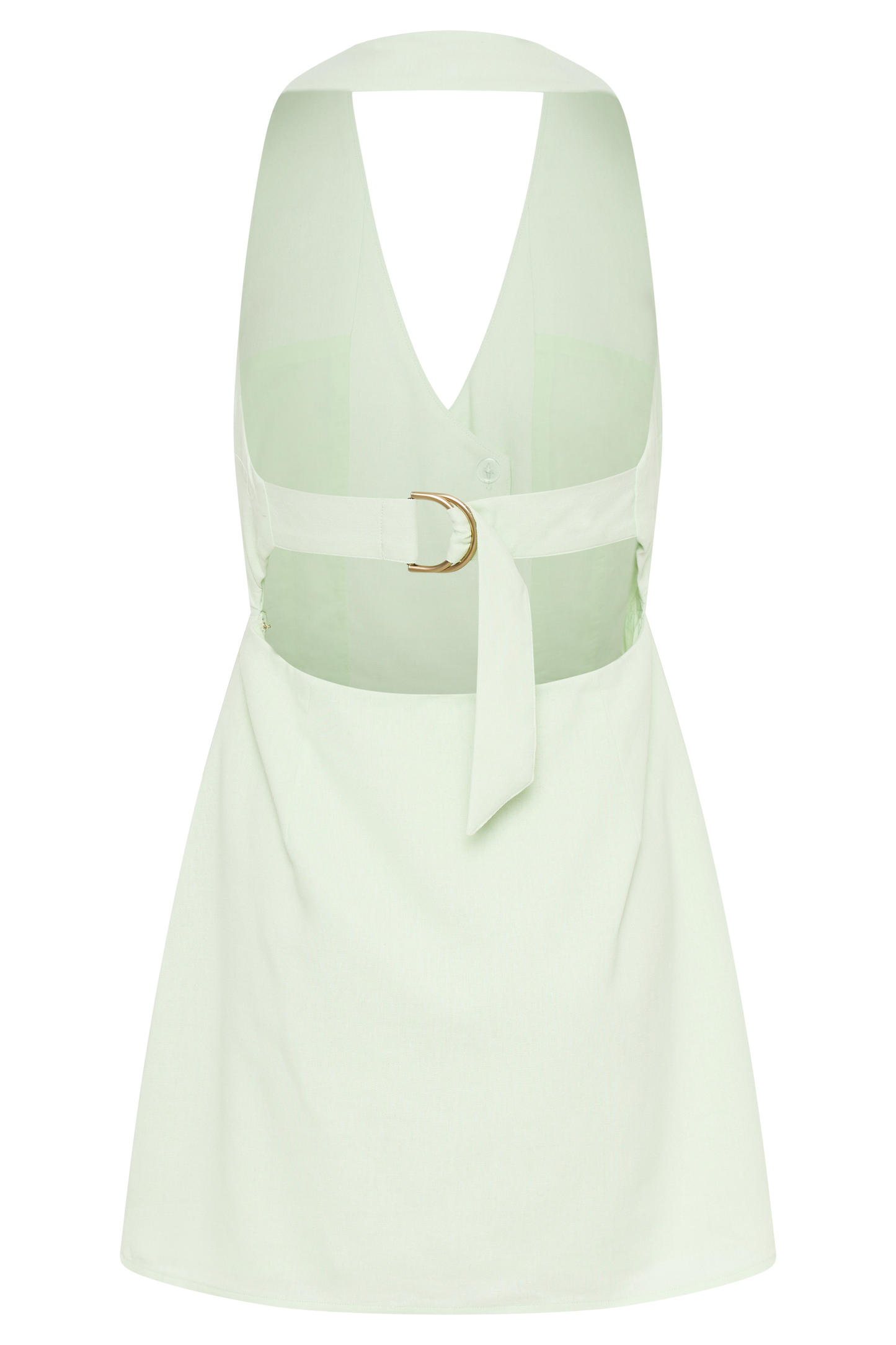 Lorraine Linen Halter Mini Dress - Mint