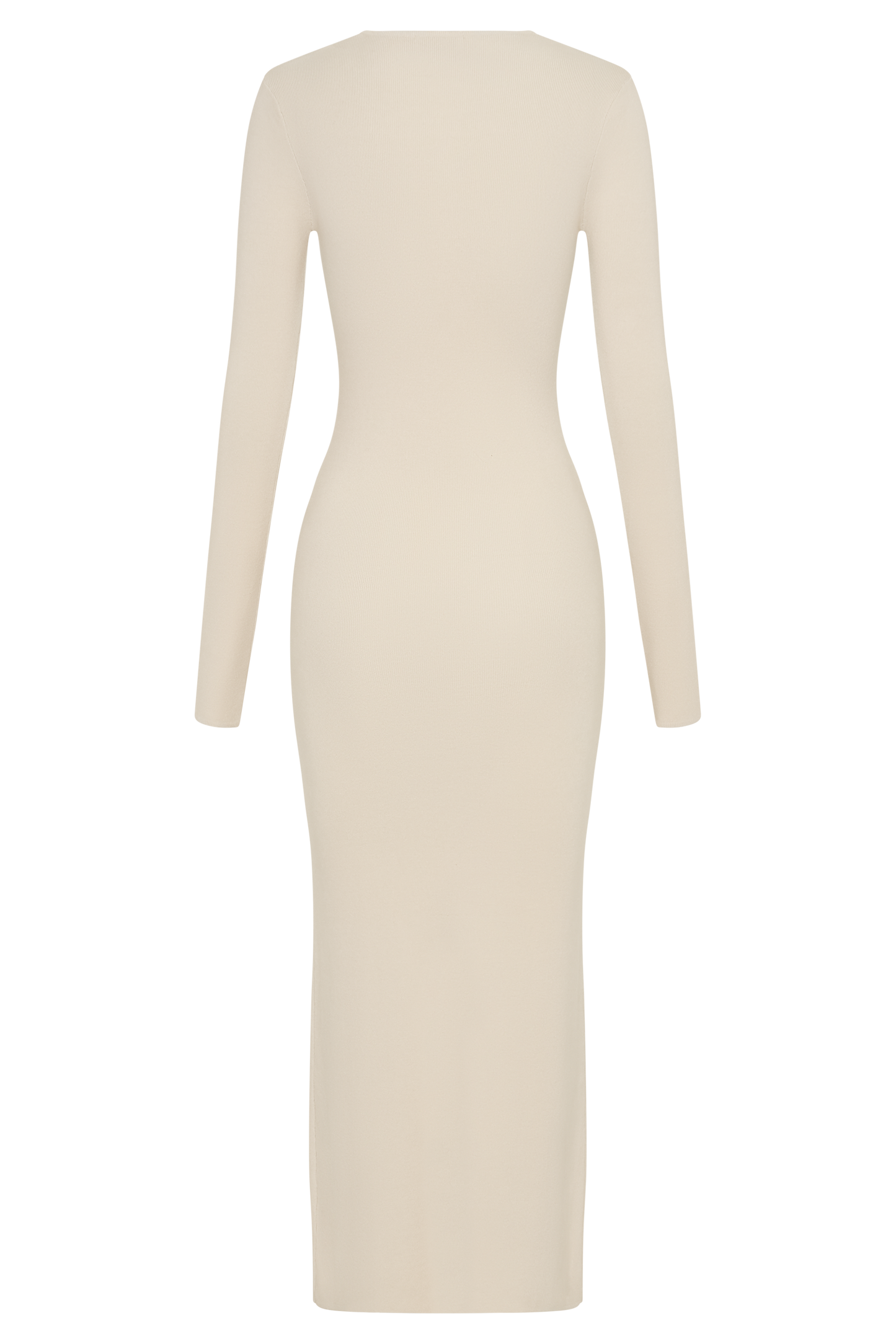 Mckenna Embroidered Knit Midi Dress - Cream And Ivory