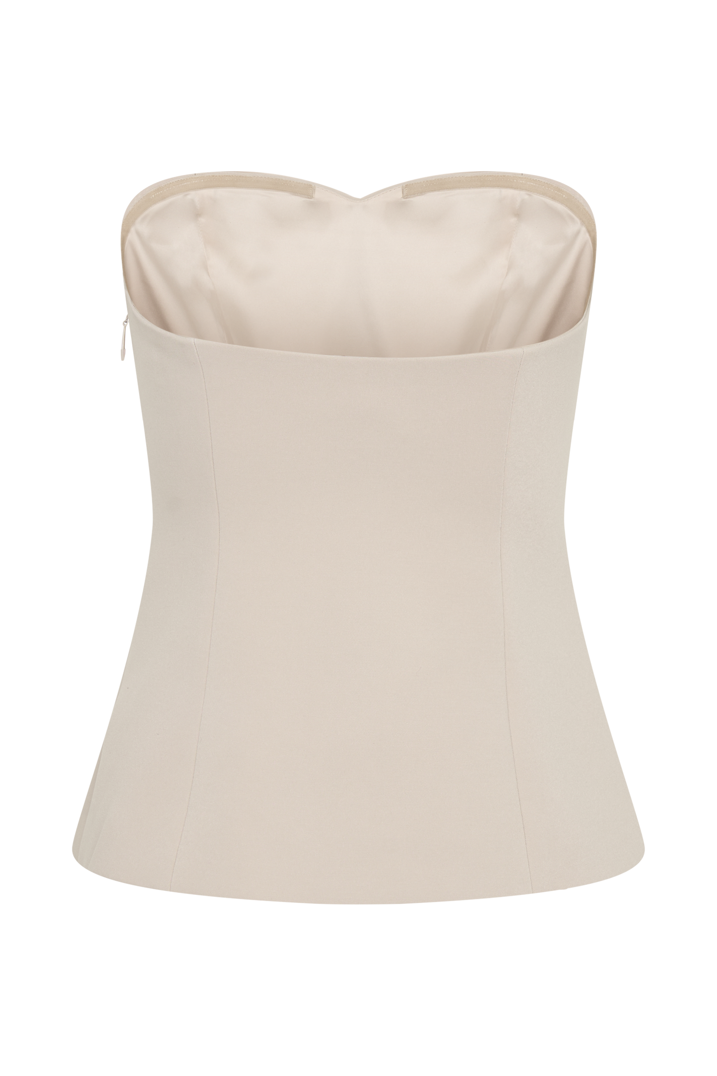 Lindie Strapless Suiting Top - Sand