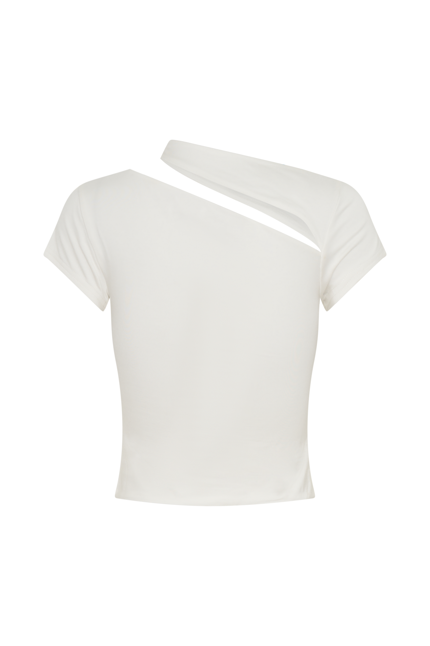 Aurelie Cut Out Short Sleeve Top - Ivory