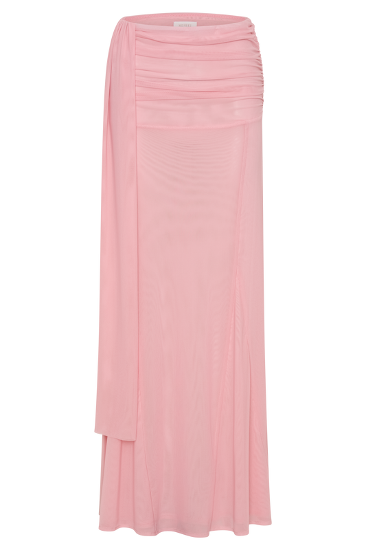 Arna Mesh Maxi Skirt - Candy Pink