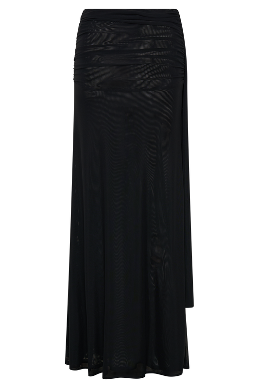 Arna Mesh Maxi Skirt - Black