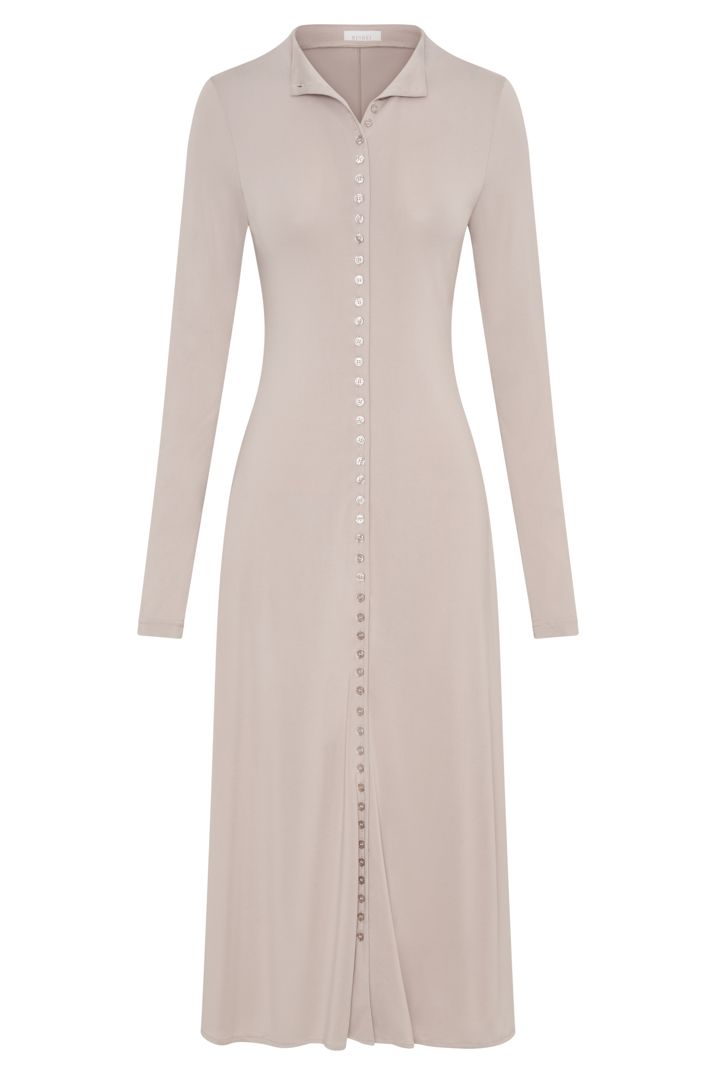 Anders Peached Jersey Midi Dress - Taupe