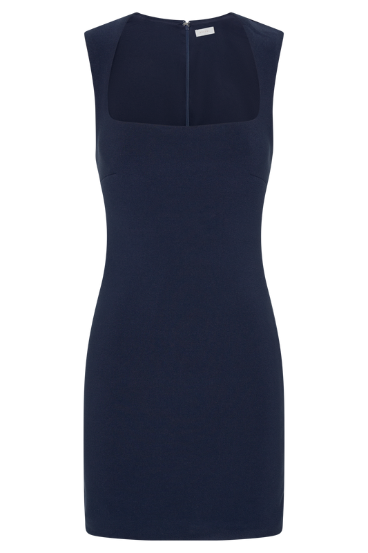 Frida Crepe Mini Dress - Dark Navy