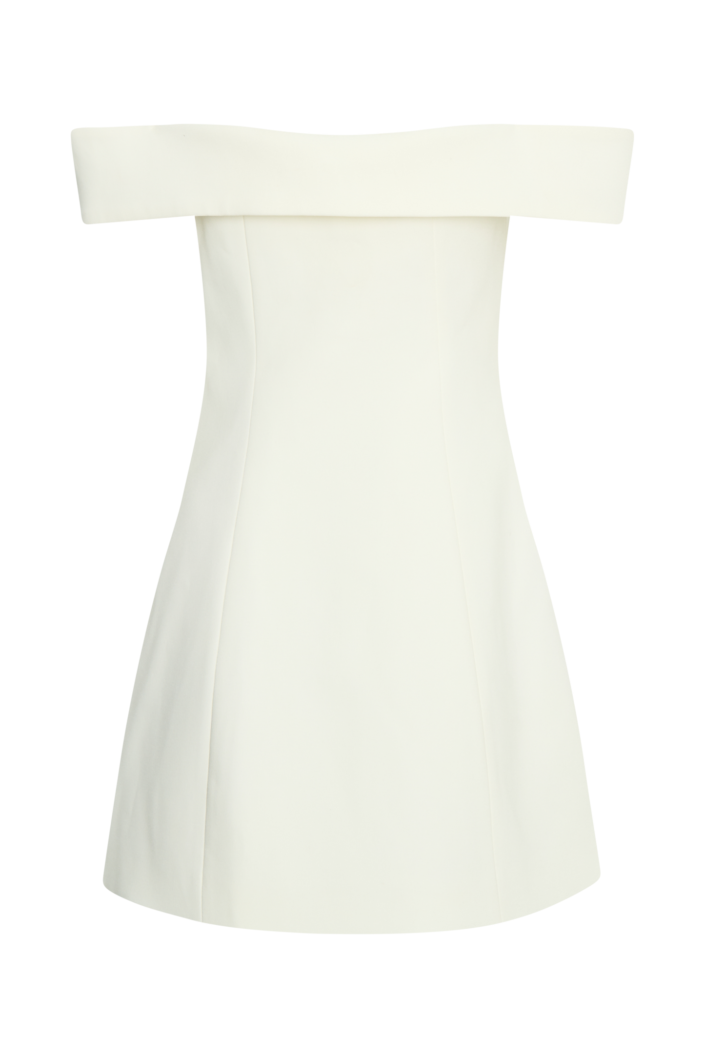 Noelle Off Shoulder Suiting Mini Dress - Ivory