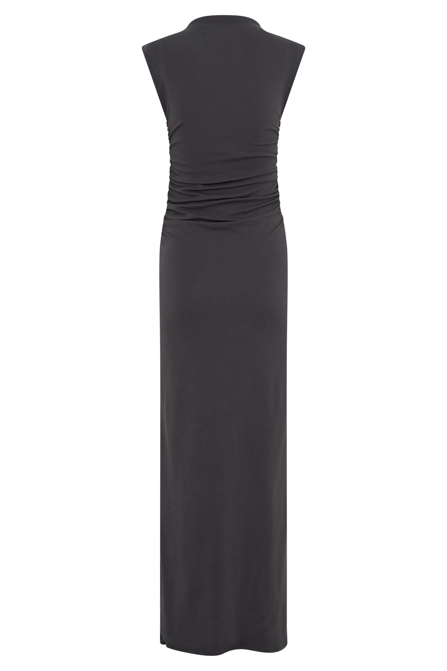 Elliot High Neck Sleeveless Maxi Dress - Dark Charcoal