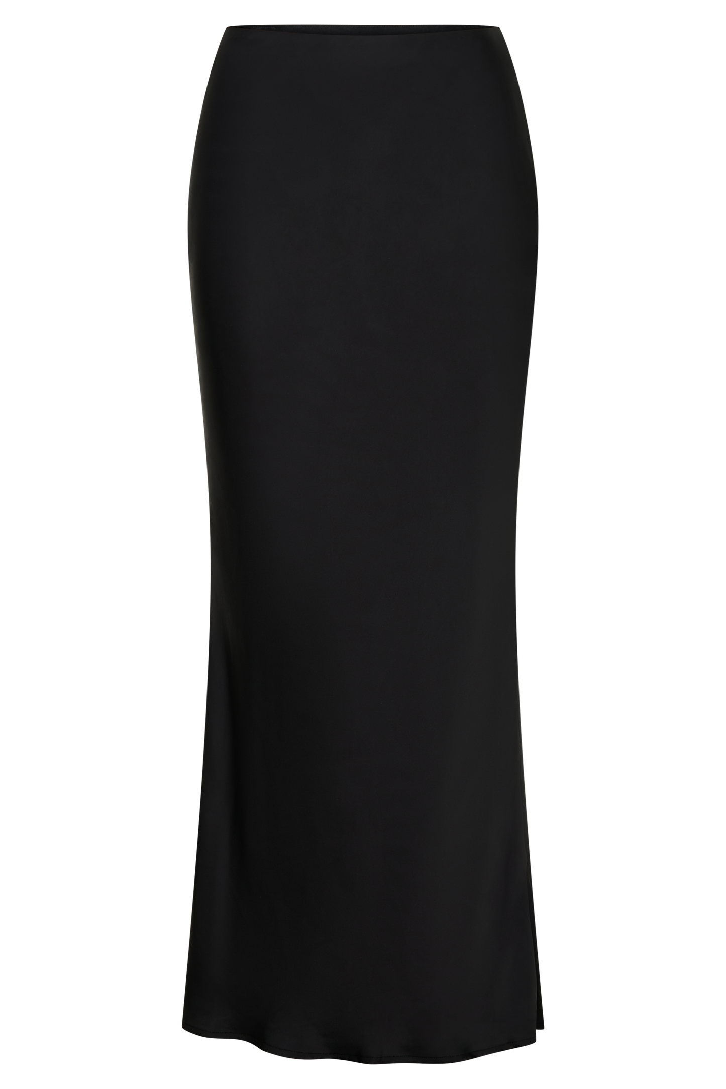 Viviana Satin Maxi Skirt - Black