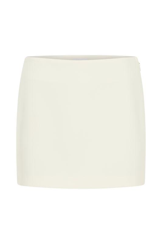 Aisha Suiting Mini Skirt - Ivory