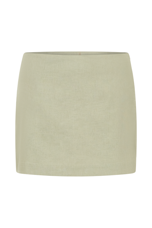 Ciara Linen Mini Skort - Basil