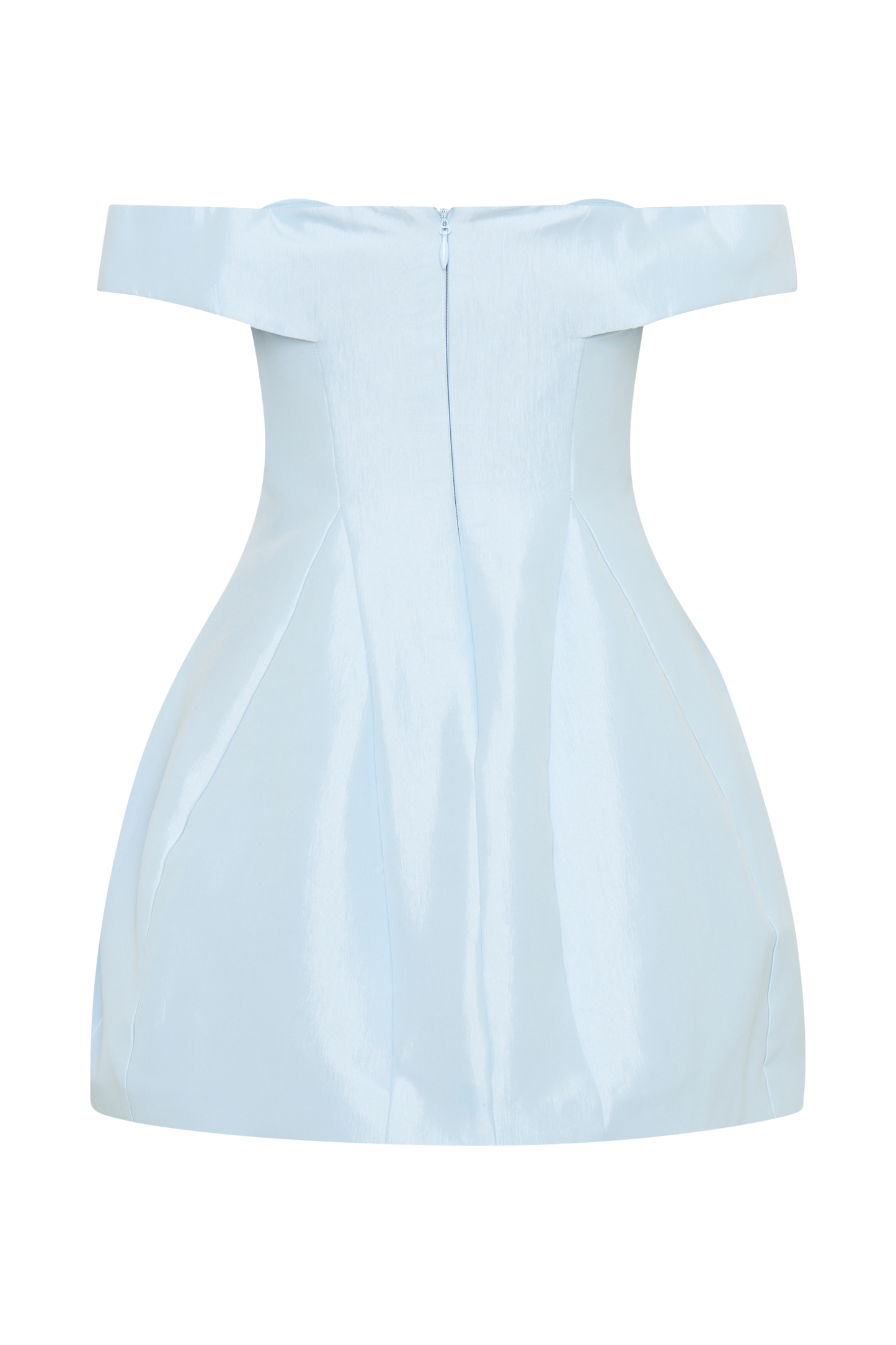 Diana Off Shoulders Mini Dress - Powder Baby Blue