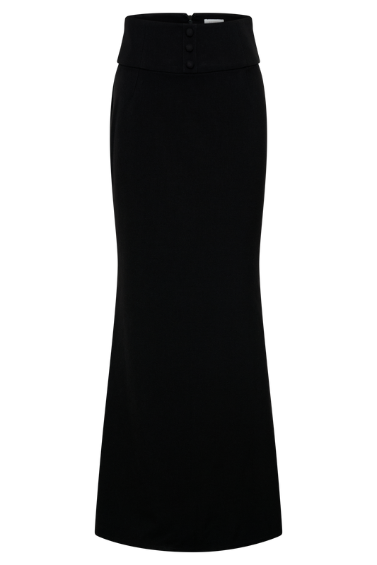 Grace Suiting Maxi Skirt - Black