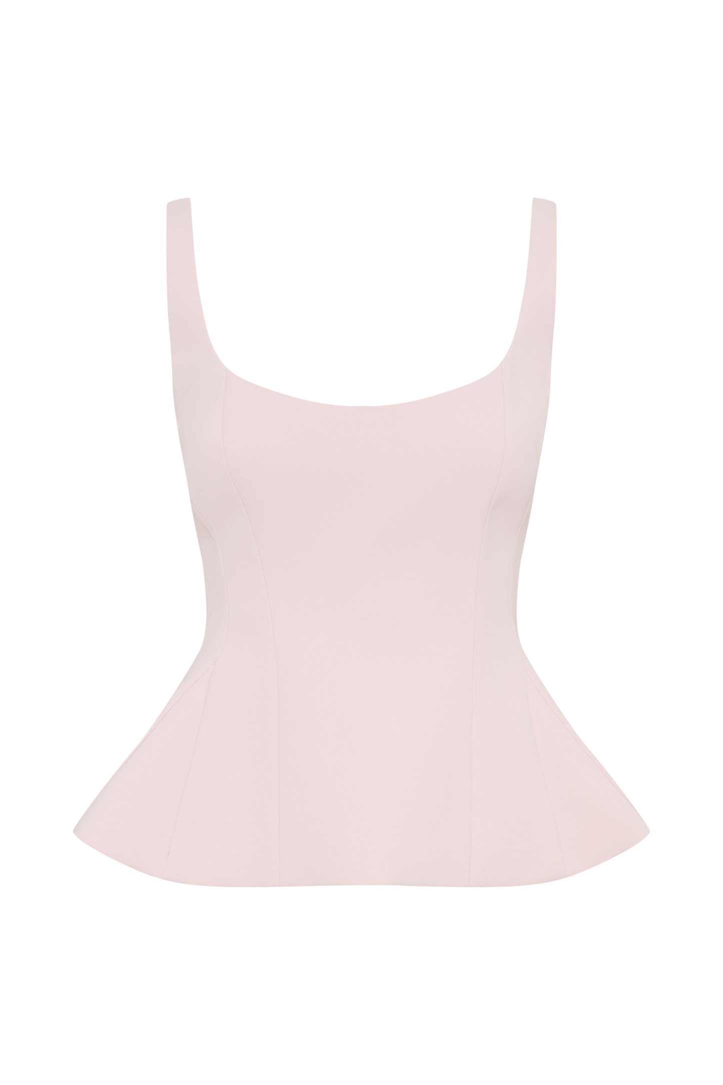 Korrie Suiting Peplum Top - Powder Pink