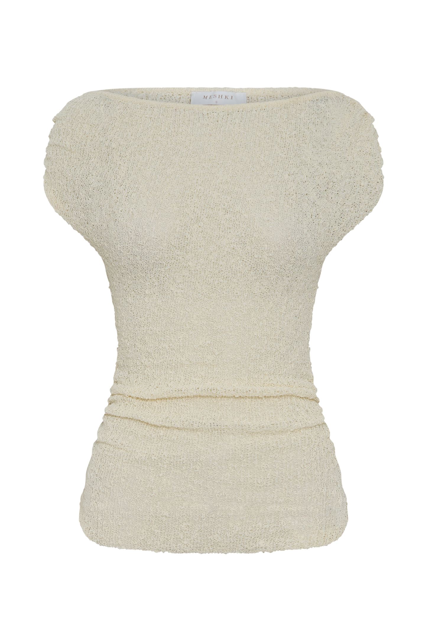 Chloe Off Shoulder Boucle Knit Top - Ivory