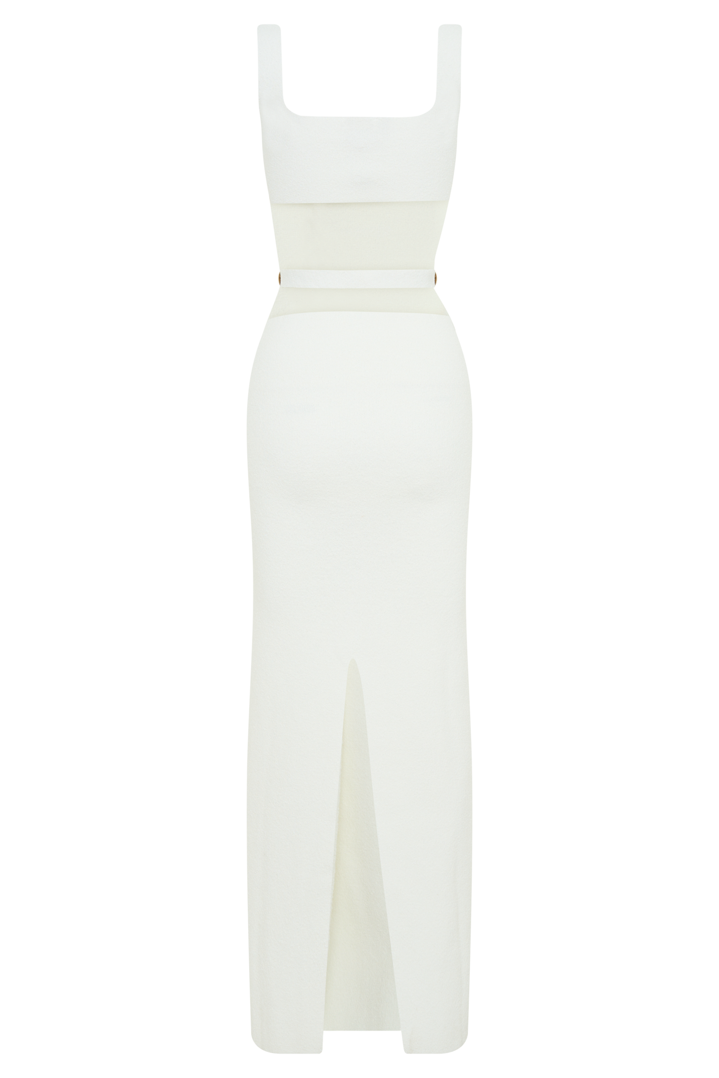 Alysanne Cut Out Knit Maxi Dress - White