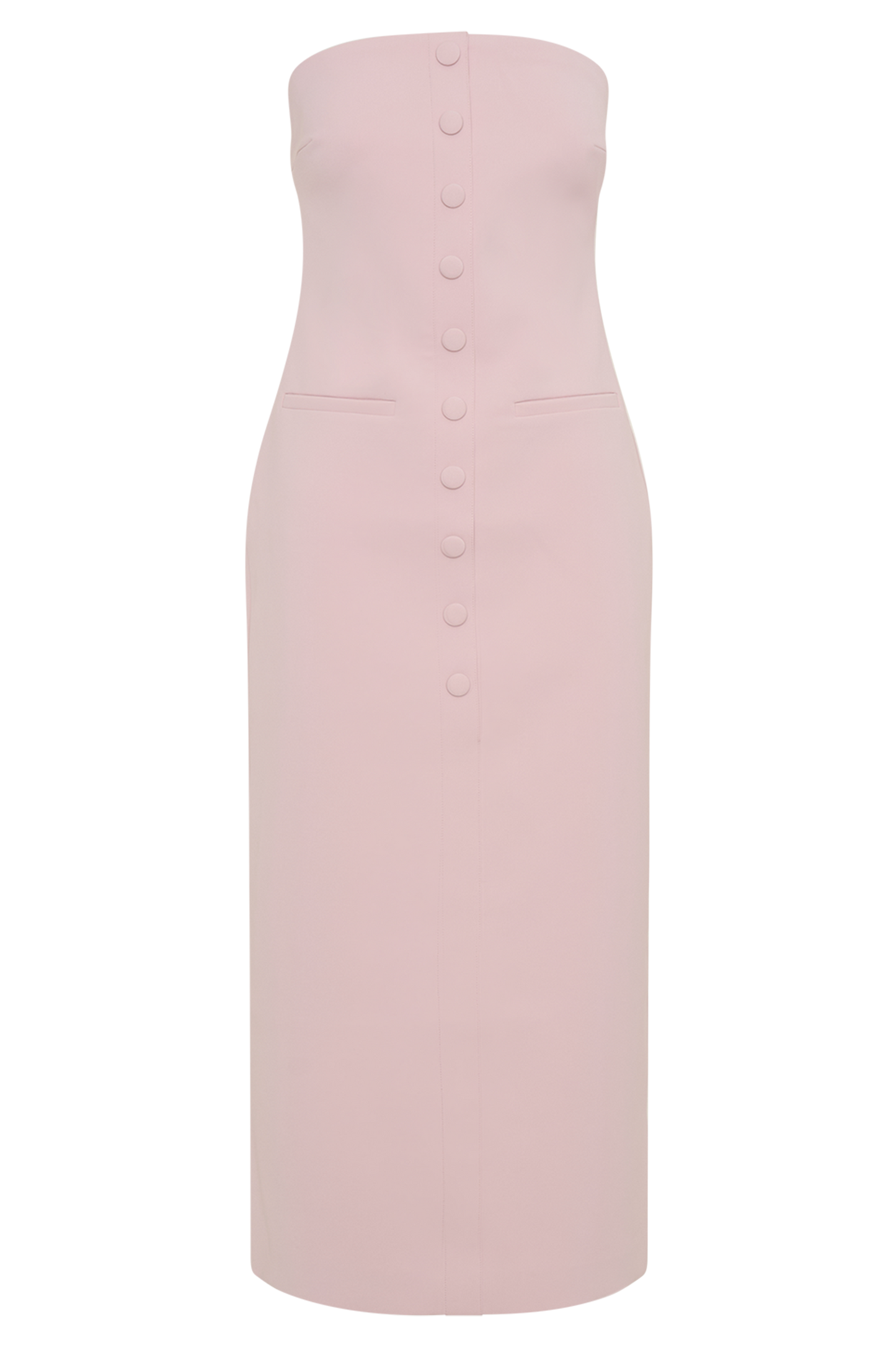 Sussan Strapless Midi Dress - Powder Pink