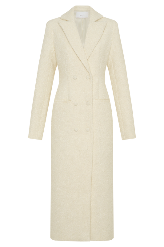 Carver Boucle Coat - Ivory