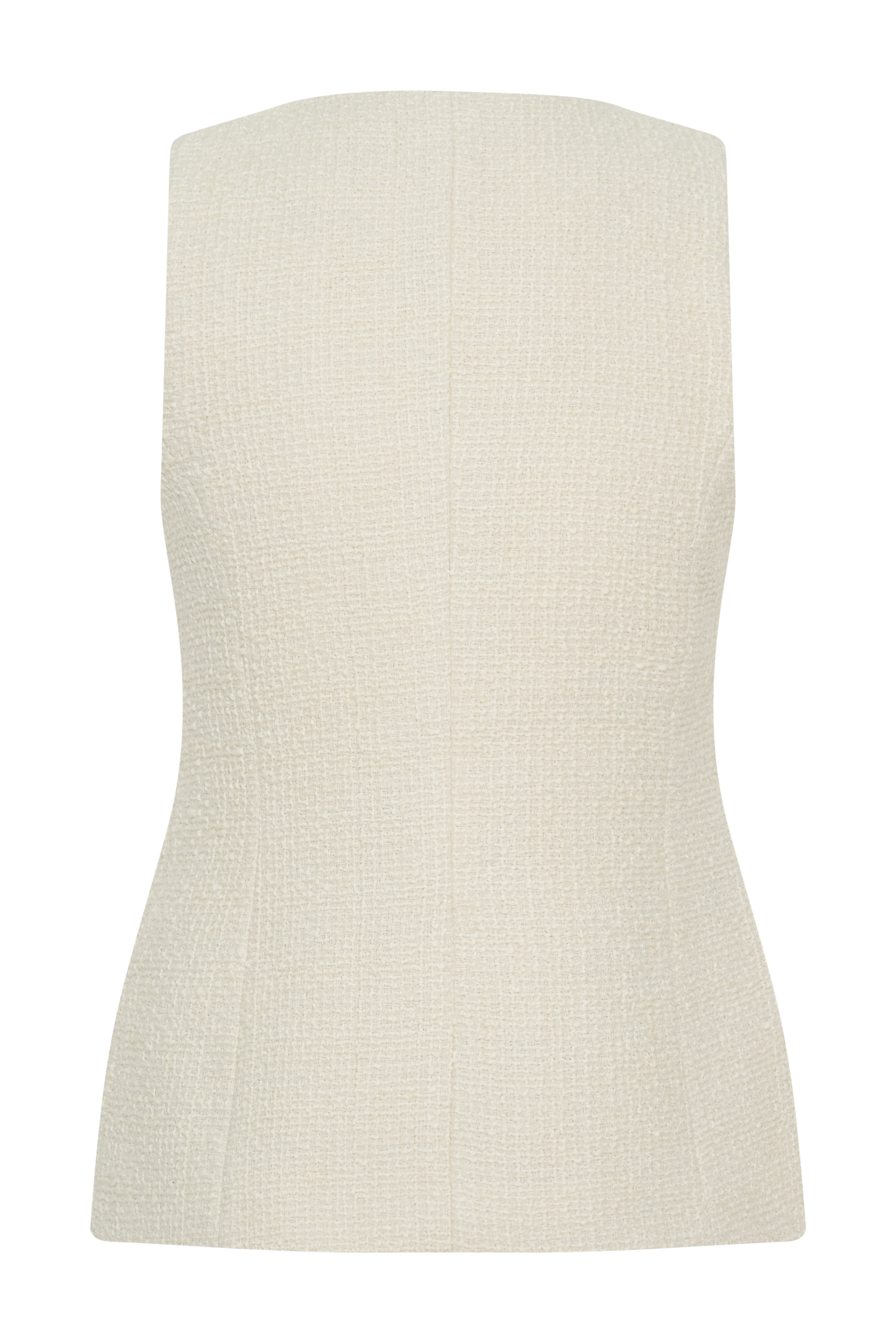 Camilla Boucle Sleeveless Vest - Ivory