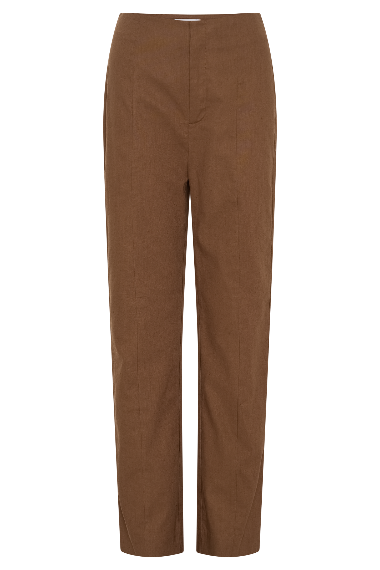 Dora Linen Straight Leg Pant - Cacao Brown